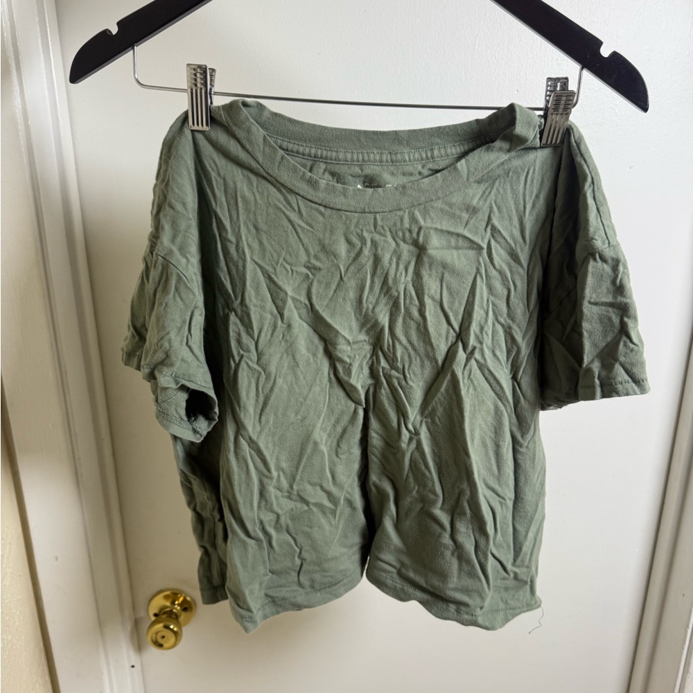 Aeropostale Casual Olive Short Sleeve Women's Tee